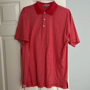 Peter Millar Striped Polo Shirt Large
